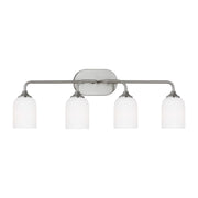 Emile 4-Light Bath Vanity Light in Brushed Steel