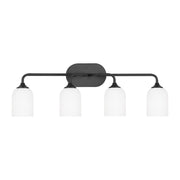 Emile 4-Light Bath Vanity Light in Midnight Black