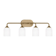 Emile 4-Light Bath Vanity Light in Satin Brass