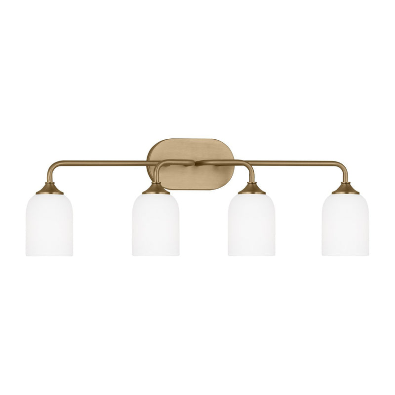 Emile 4-Light Bath Vanity Light in Satin Brass