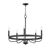 Frankie 5 Light Chandelier in Black