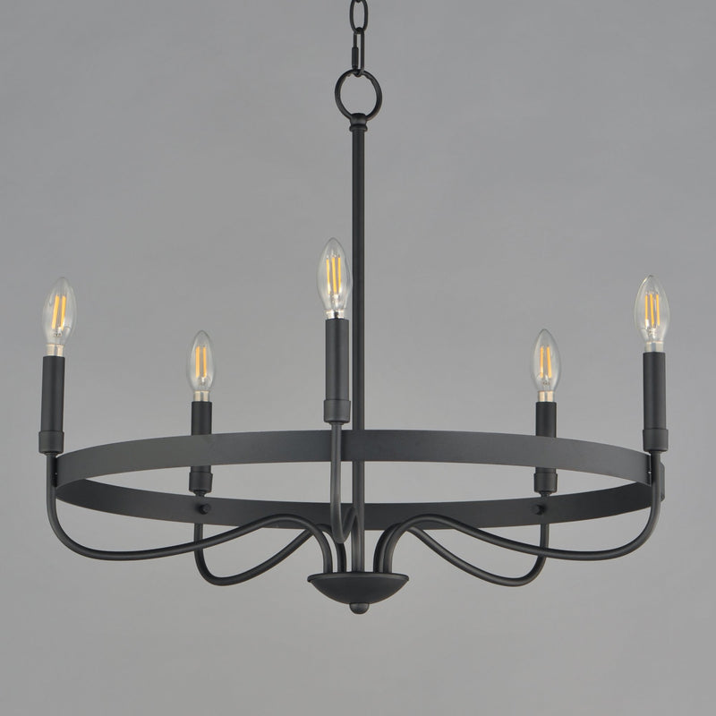 Frankie 5 Light Chandelier in Black