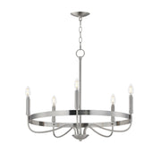 Frankie 5 Light Chandelier in Satin Nickel