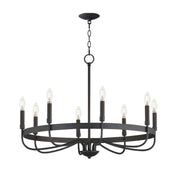 Frankie 8 Light Chandelier in Black