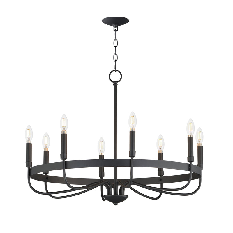 Frankie 8 Light Chandelier in Black