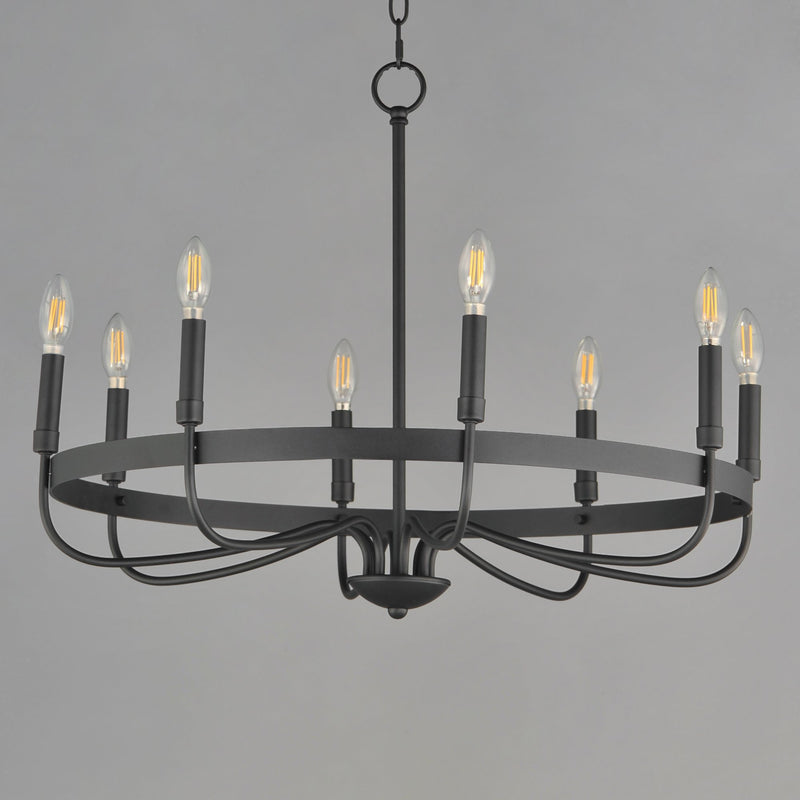 Frankie 8 Light Chandelier in Black