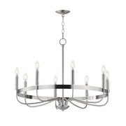 Frankie 8 Light Chandelier in Satin Nickel