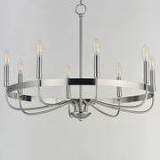 Frankie 8 Light Chandelier in Satin Nickel