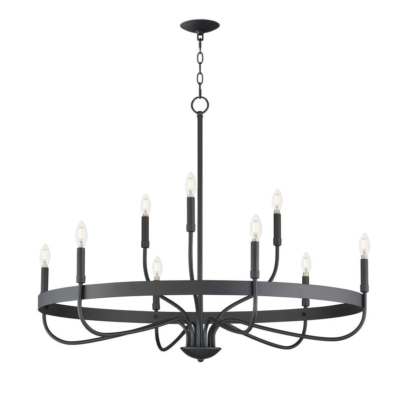 Frankie 9 Light Chandelier in Black