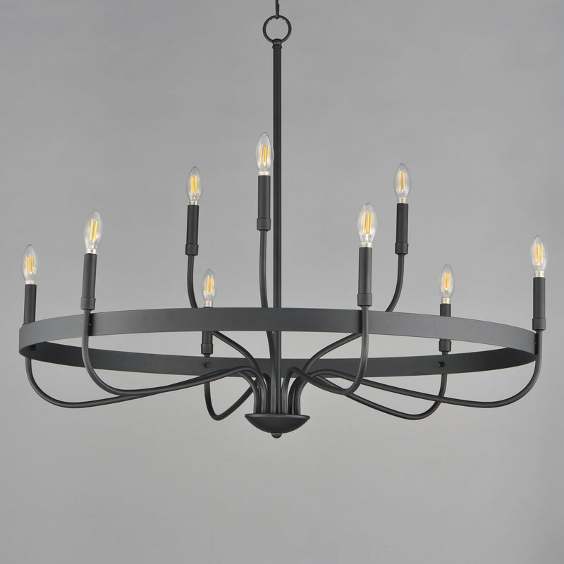 Frankie 9 Light Chandelier in Black