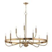Frankie 9 Light Chandelier in Heritage