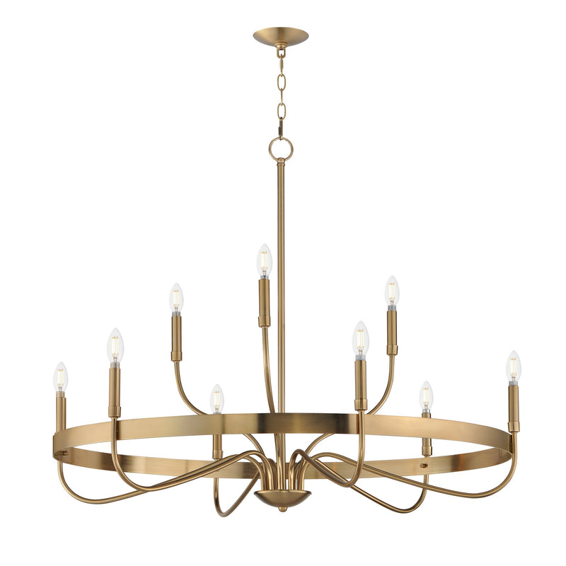 Frankie 9 Light Chandelier in Heritage