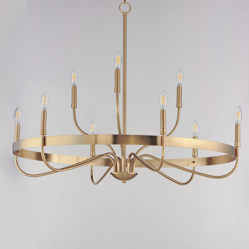 Frankie 9 Light Chandelier in Heritage