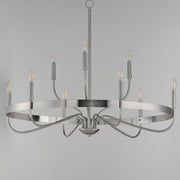 Frankie 9 Light Chandelier in Satin Nickel