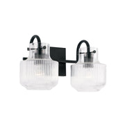 Nyla 2-Light Bath Vanity Light in Matte Black