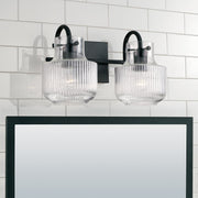 Nyla 2-Light Bath Vanity Light in Matte Black