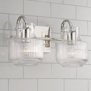 Nyla 2-Light Bath Vanity Light in Polished Nickel
