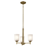 Shailene 3-Light Chandelier in Natural Brass