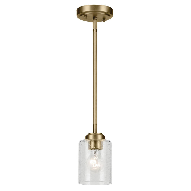 Winslow Mini Pendant in Natural Brass