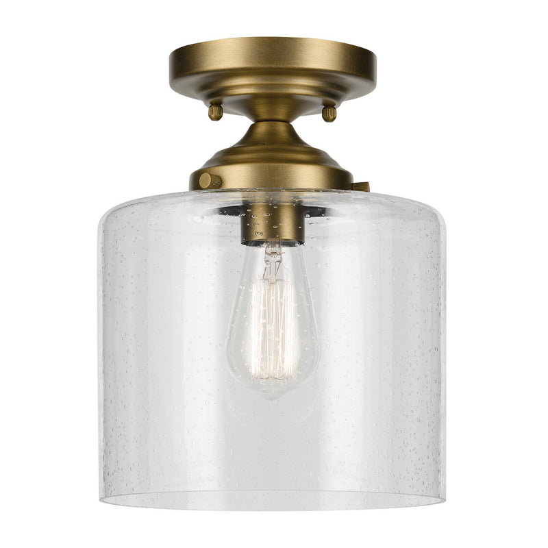 Winslow Semi-Flush Mount in Natural Brass