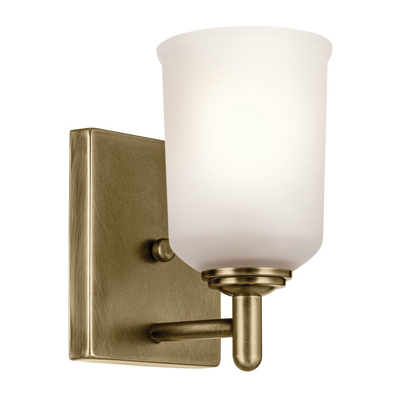 Shailene Bath Sconce in Natural Brass