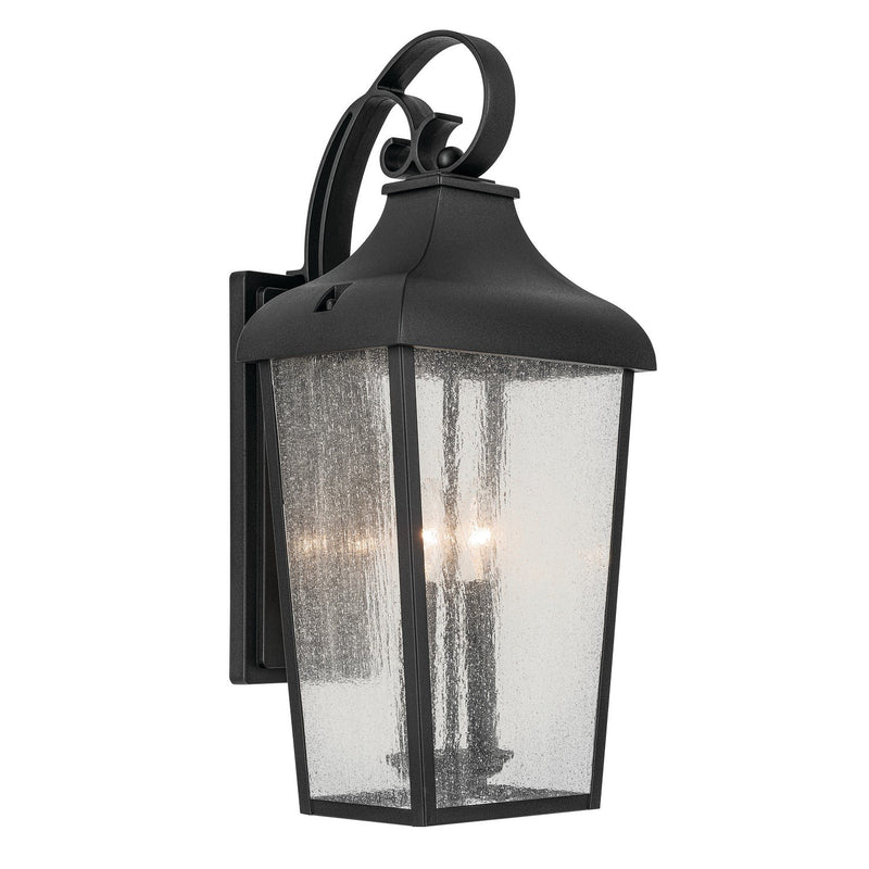 Forestdale 2-Light Large Outdoor Wall Lantern in Textured Black