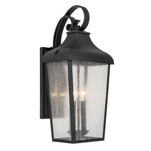 Forestdale 2-Light Large Outdoor Wall Lantern in Textured Black