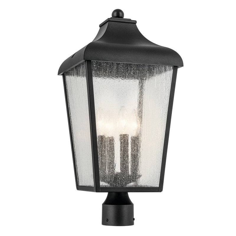 49739BKT- Forestdale 4-Light Outdoor Post Mount in Textured Black by Kichler Lighting