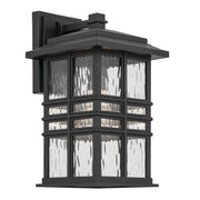 Beacon Square Medium Outdoor Wall Lantern in Textured Black
