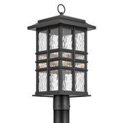 Beacon Square Outdoor Post Light in Textured Black