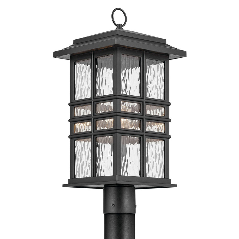 Beacon Square Outdoor Post Light in Textured Black