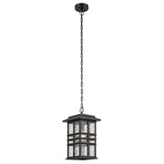 Beacon Square Outdoor Lantern Pendant in Textured Black
