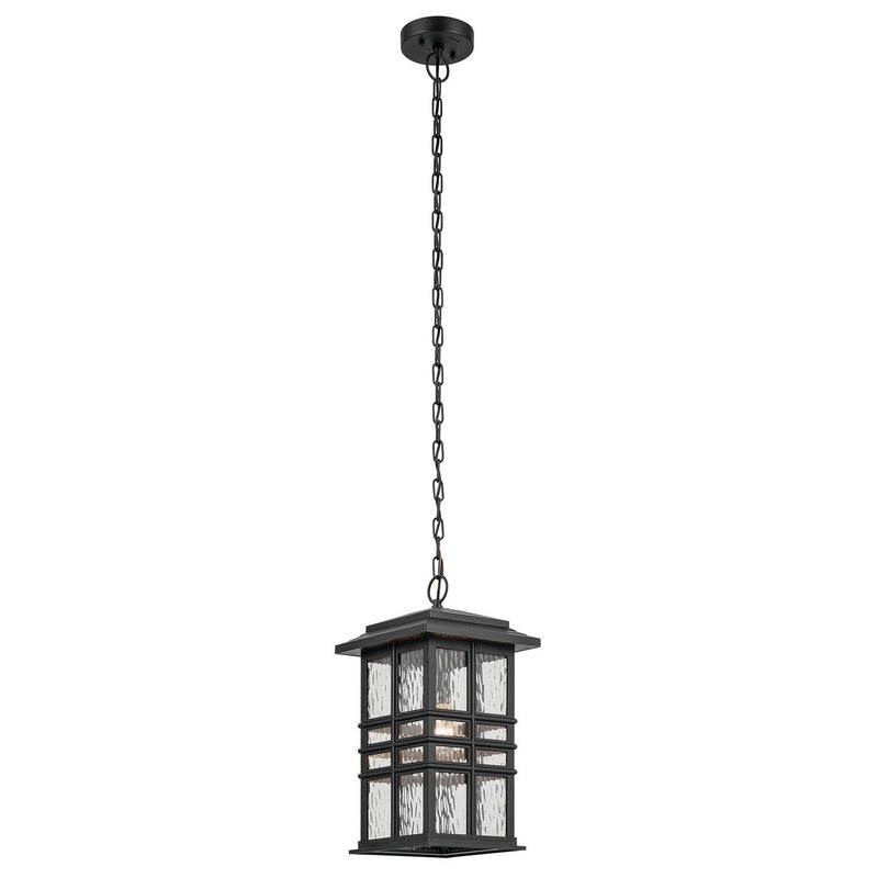 Beacon Square Outdoor Lantern Pendant in Textured Black