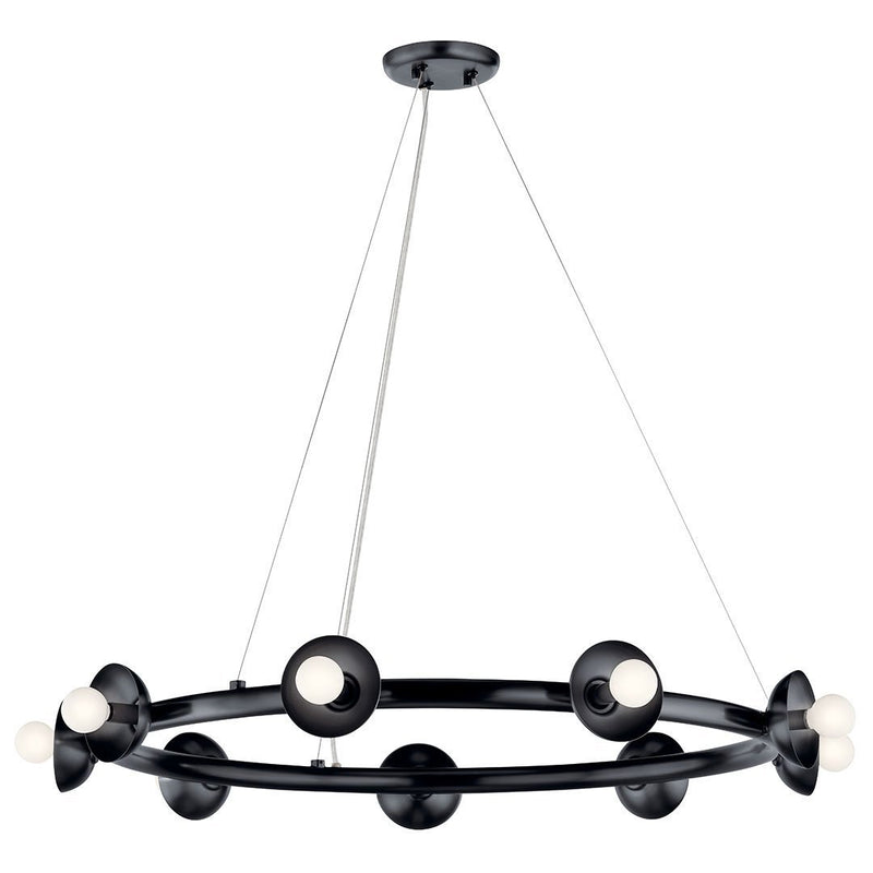 Palta 9-Light Chandelier in Black