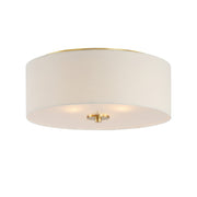 Bongo 3-Light Flush Mount in Natural Aged Brass - Lamps Expo