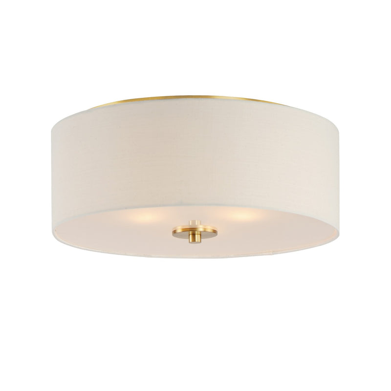 Bongo 3-Light Flush Mount in Natural Aged Brass - Lamps Expo