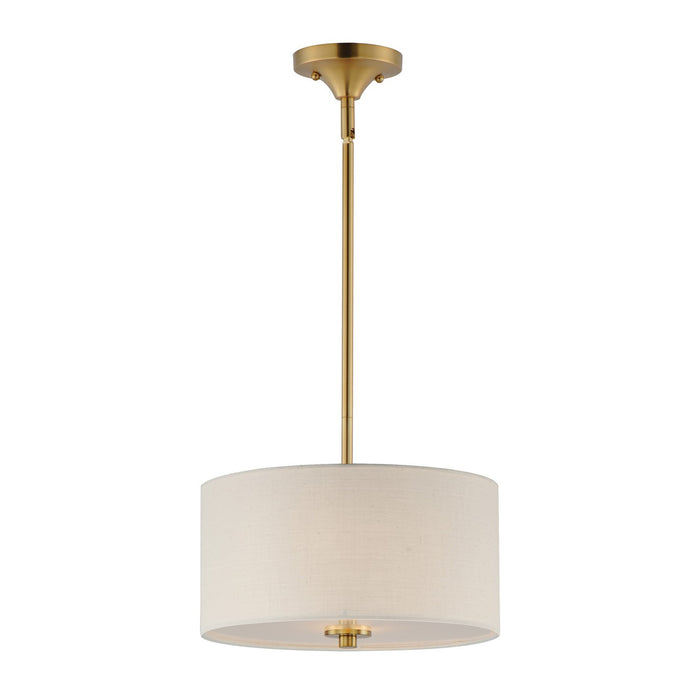 Bongo 2-Light Pendant / Semi-Flush Mount in Natural Aged Brass - Lamps Expo