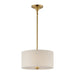 10011OMNAB- Bongo 2-Light Pendant / Semi-Flush Mount in Natural Aged Brass by Maxim