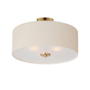 Bongo 3-Light Pendant / Semi-Flush Mount in Natural Aged Brass - Lamps Expo