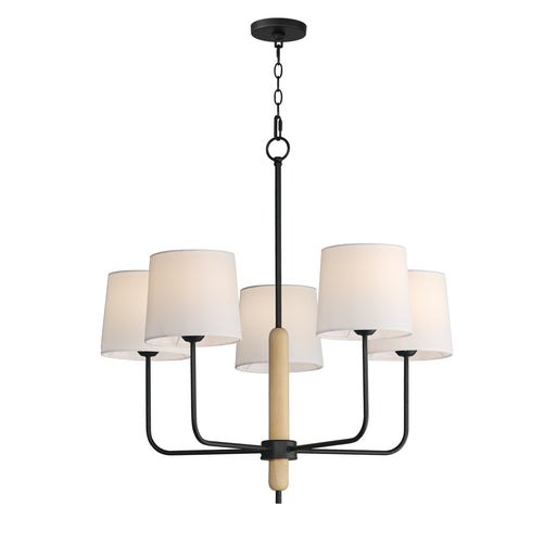 Bozeman Five Light Chandelier in Natural Wood