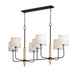 Bozeman Seven Light Linear Chandelier in Natural Wood