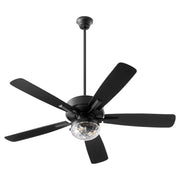 Ovation 52" 5-Blade Wet Ceiling Fan with Light Kit in Matte Black