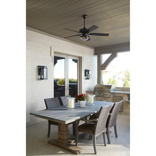 Ovation 52" 5-Blade Wet Ceiling Fan with Light Kit in Matte Black