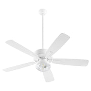 Ovation 52" 5-Blade Wet Ceiling Fan with Light Kit in Studio White