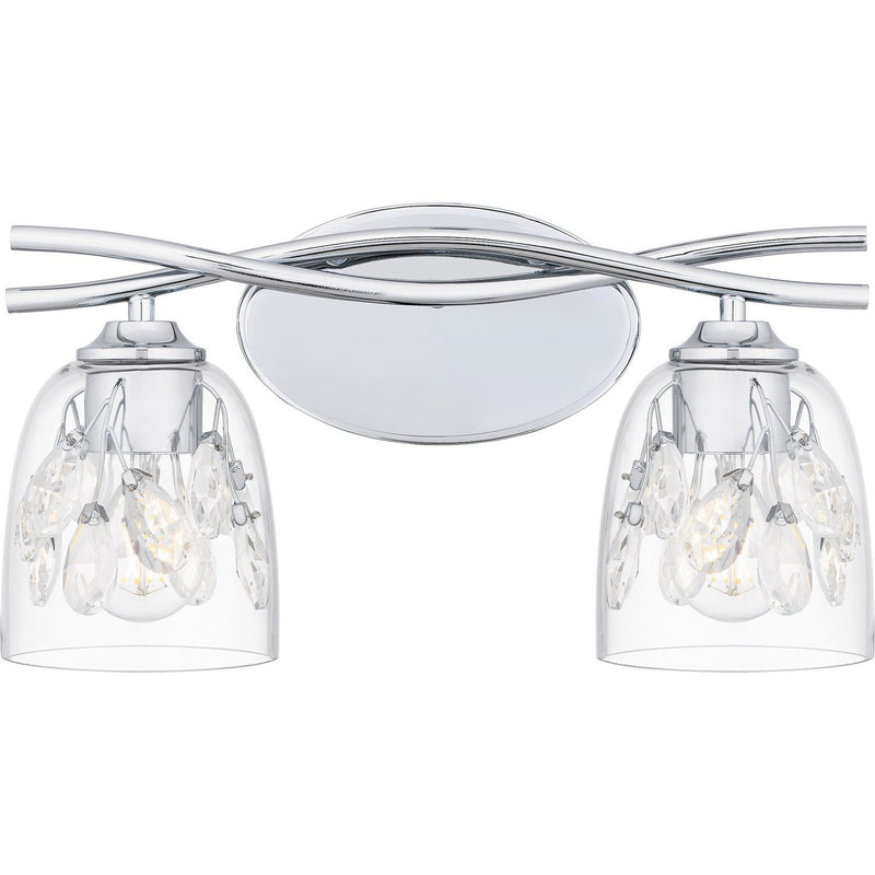 Ansley 2-Light Bath Vanity Light in Polished Chrome