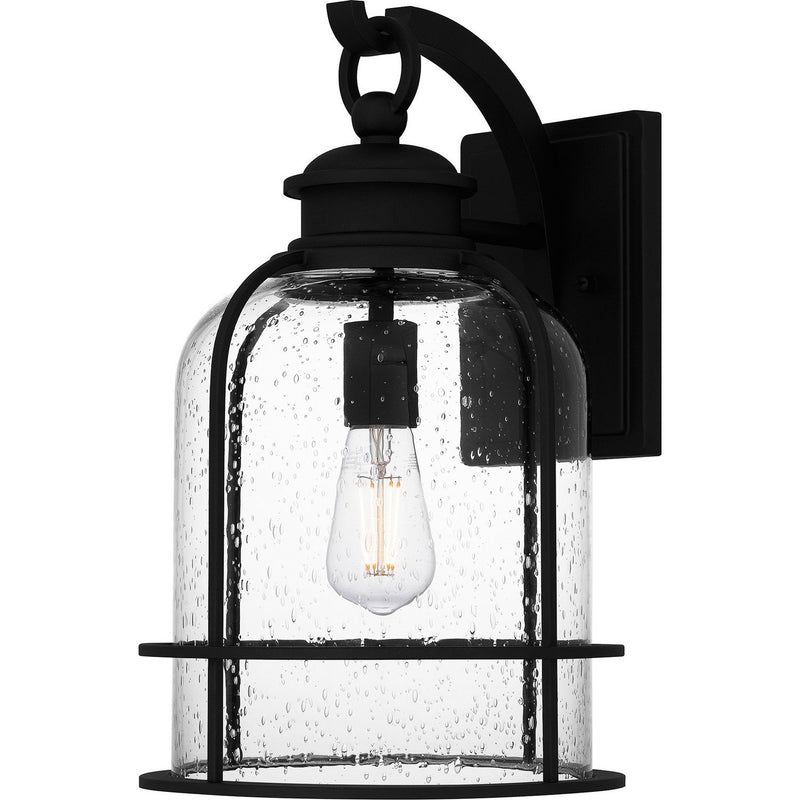 Bowles Large Outdoor Wall Lantern in Earth Black