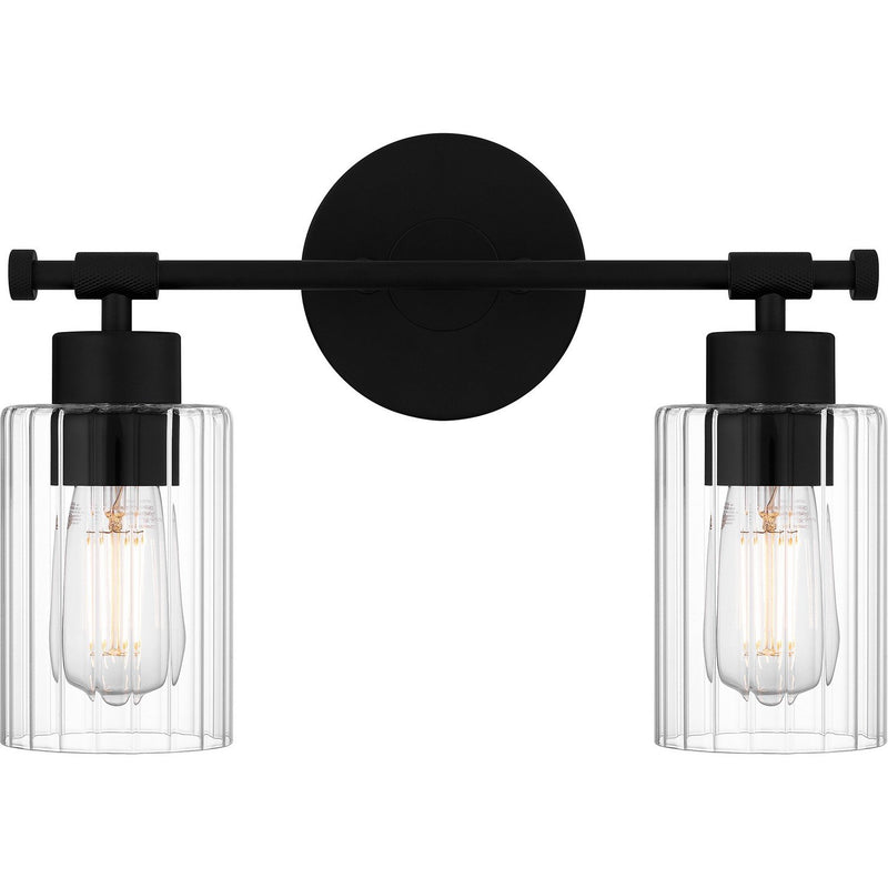 Caputo 2-Light Bath Vanity Light in Matte Black