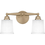 Cecilia 2-Light Bath Vanity Light in Bronze Gold