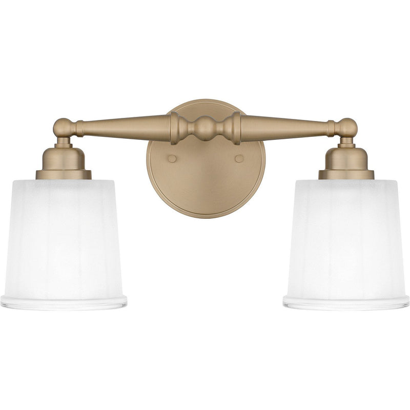 Cecilia 2-Light Bath Vanity Light in Bronze Gold