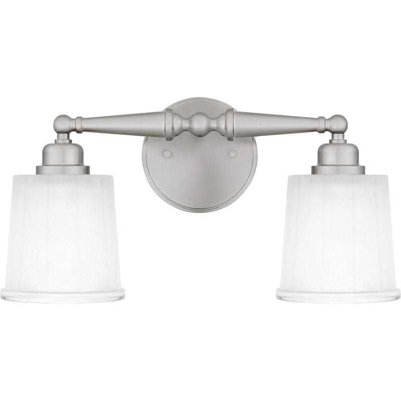 Cecilia 2-Light Bath Vanity Light in Brushed Nickel
